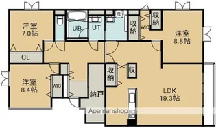 リアライズ松陰Ⅵ【1階】の間取り
